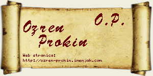 Ozren Prokin vizit kartica